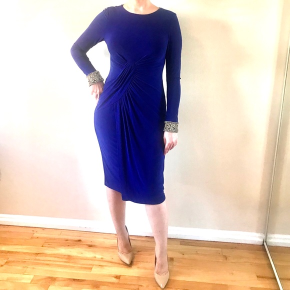 Vince Camuto beaded cuff long sleeve dress S 2 - Picture 1 of 9